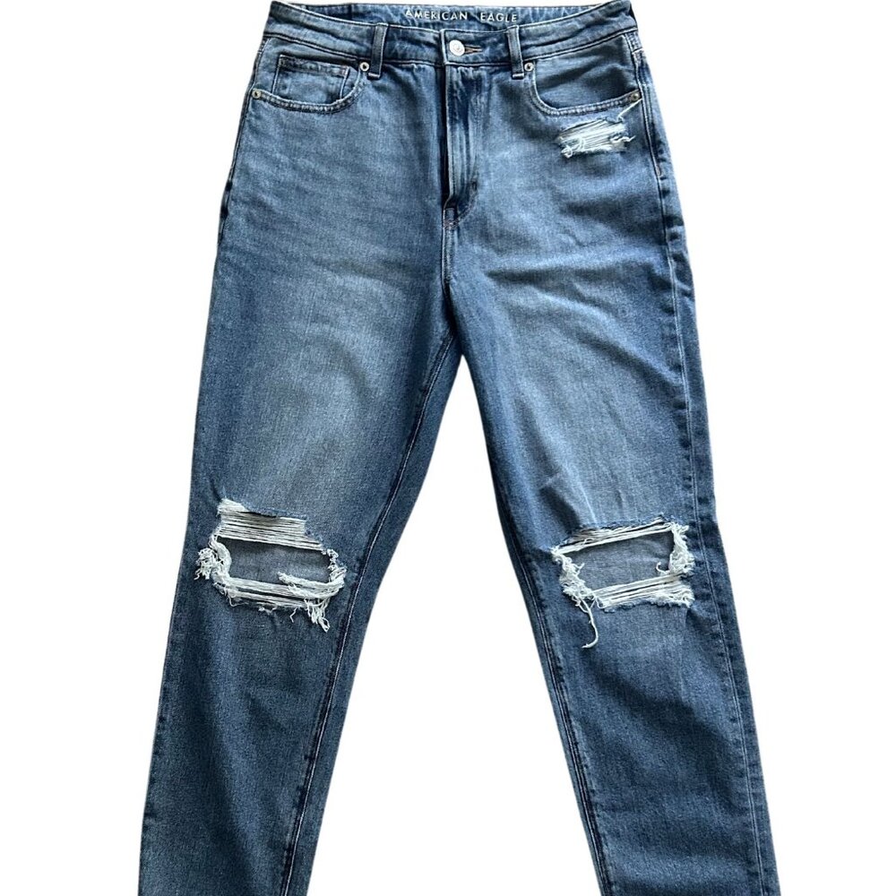 American Eagle Ripped Mom Jeans